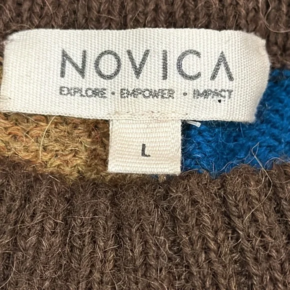 100% Alpaca men’s sweater Novica